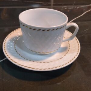 چای خوری c&sسفید طرح دار