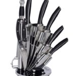سرویس کارد 9 پارچه مشکی کارتن آب خورده MGS   5012 B